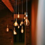 a group of lamps