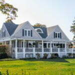 a house with a lawn in front