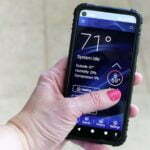 a person holding a cell phone