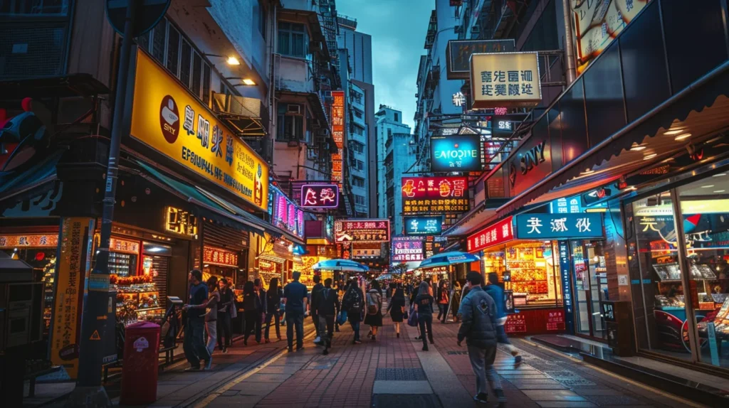 a vibrant city street bustling with potential customers, showcasing local businesses with eye-catching storefronts and glowing reviews displayed prominently, reflecting the impact of effective local seo strategies on community engagement and trust.