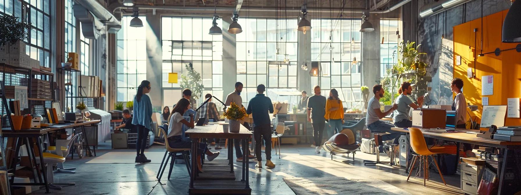 a bustling urban office space reflects resilience and innovation, with professionals engaged in collaborative discussions over reconstruction blueprints and economic recovery plans in the aftermath of the turkey earthquake.