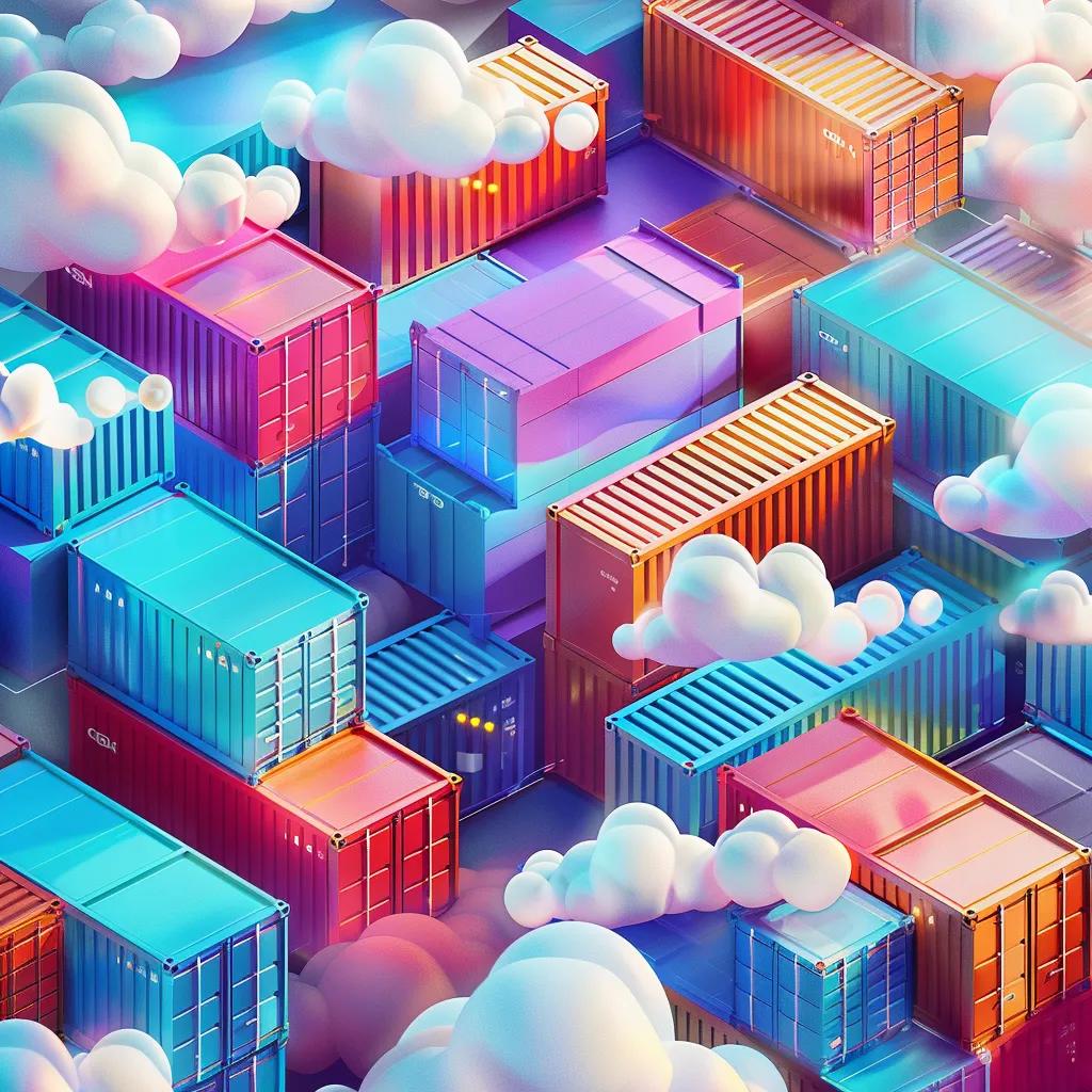Docker containers in a cloud environment illustrating portability across different systems