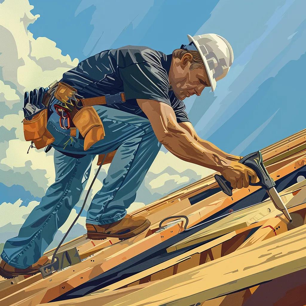 Professional roofer installing a new roof, showcasing labor and materials involved