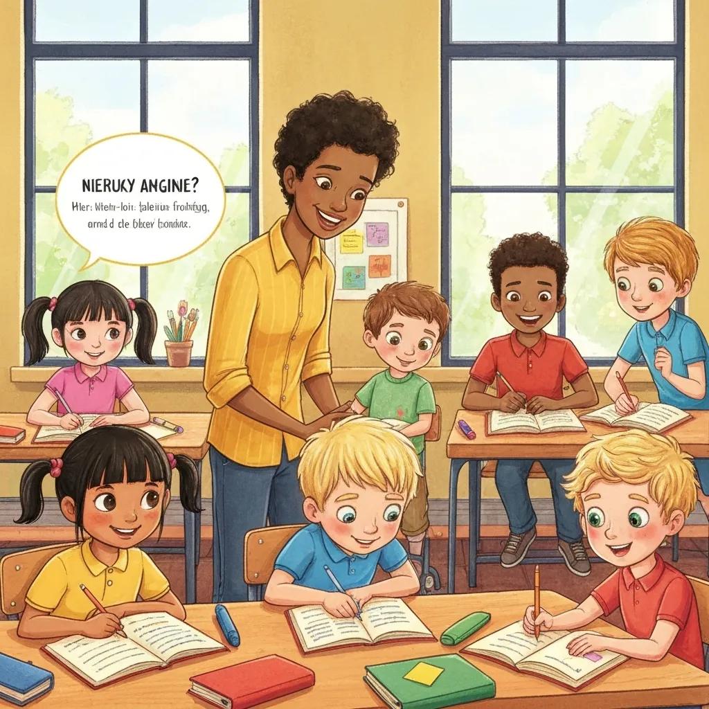 Diverse students engaged in educational assessments using various tools in a collaborative classroom environment